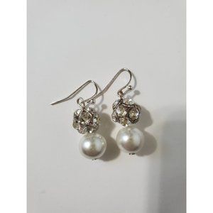Shiny and Pearl Earrings